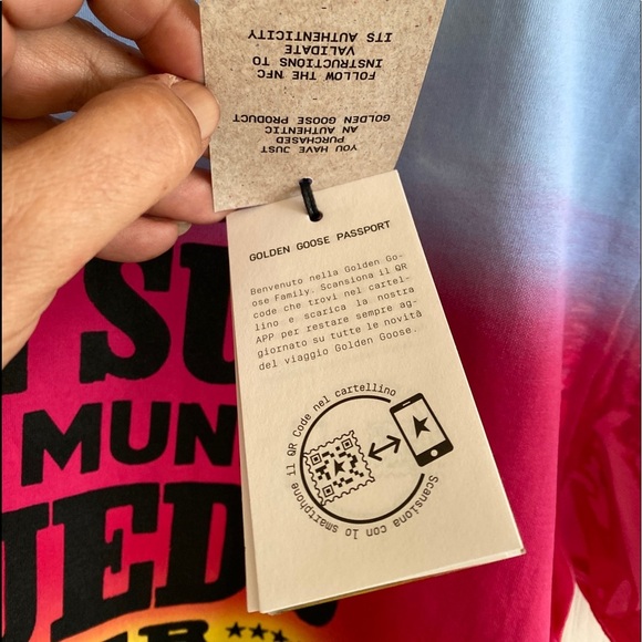 Golden Goose Ania tye dye El Sur del Mundo T Shirt Small NWT. - Picture 10 of 16